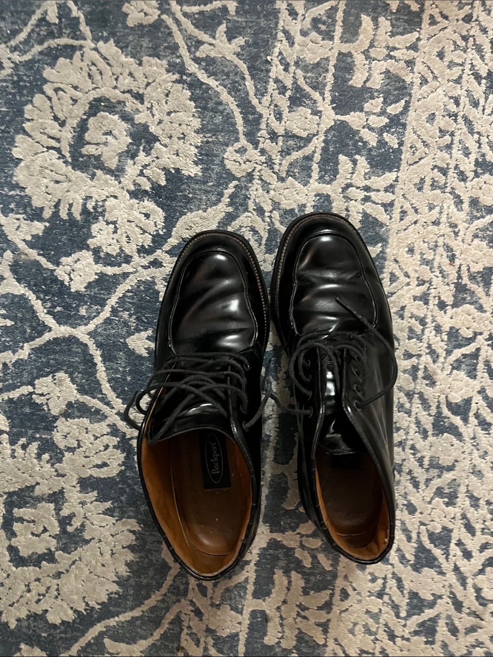 Rockport Men's Black Leather Lace-Up Chukka Boots